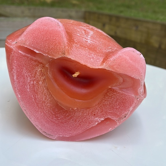 1970's Owl Candle in Muted Orange - Picture 5 of 8